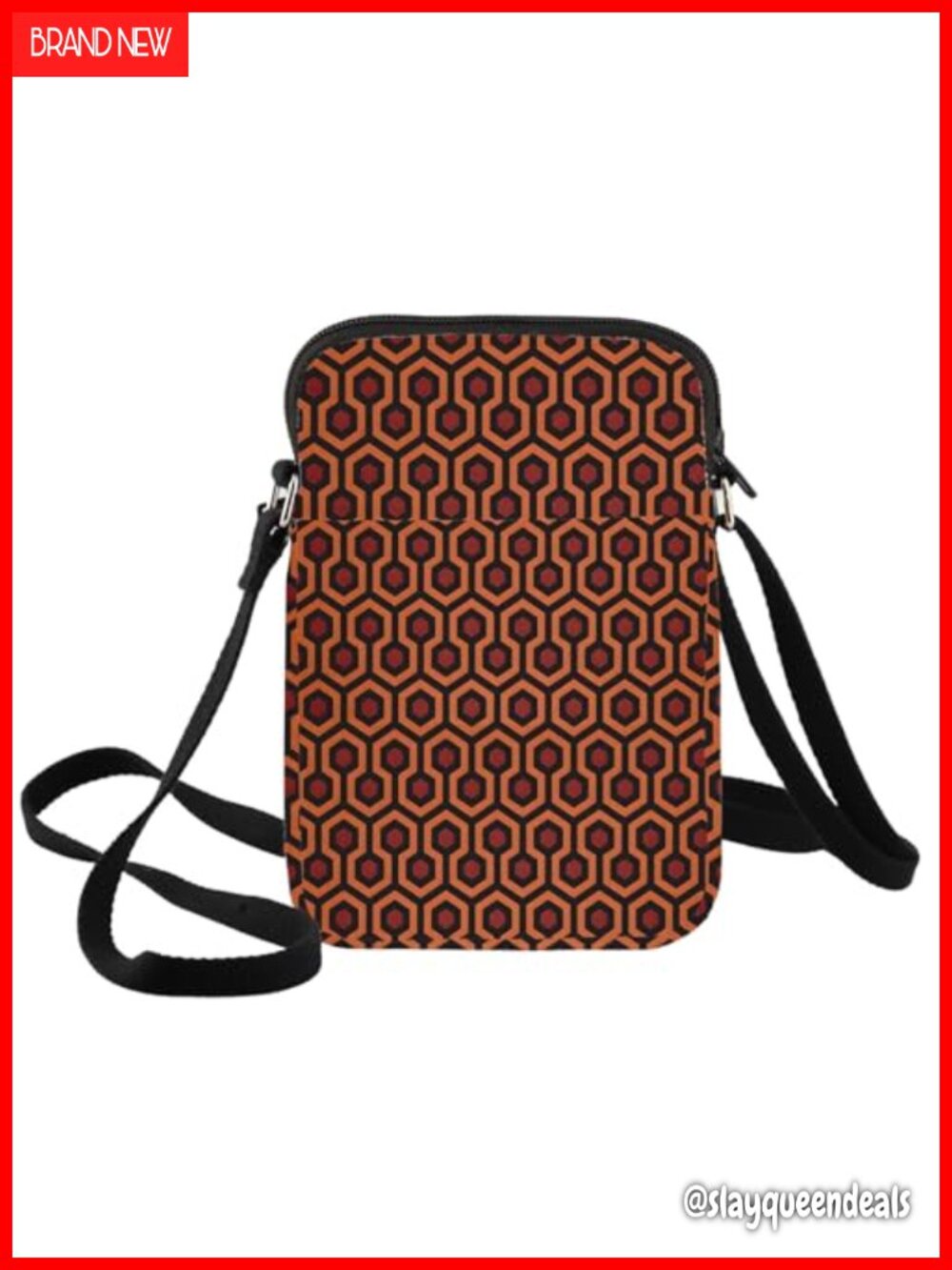 Cotton Canvas Crossbody Bag Horror Movie Inspired Messenger Adjustable Strap Zip